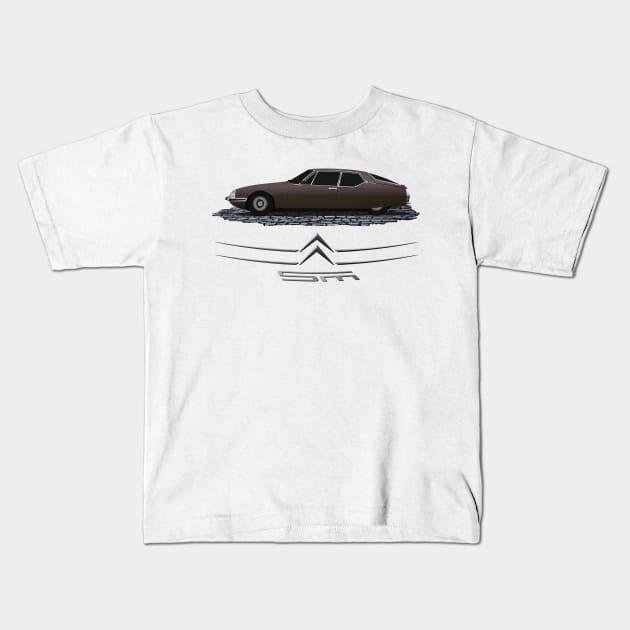 Citroen SM Kids T-Shirt by AutomotiveArt